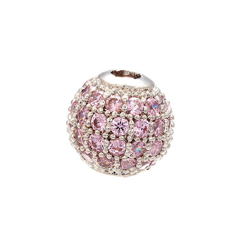 Diamond set ball bead loose bead bead bracelet DIY bracelet beaded jewelry