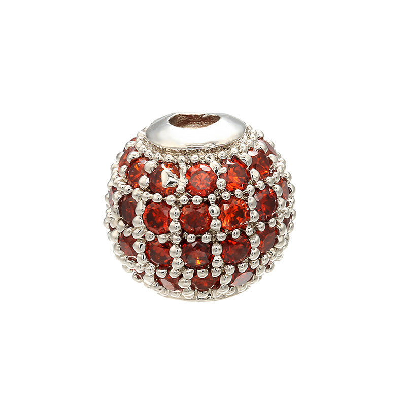 Diamond set ball bead loose bead bead bracelet DIY bracelet beaded jewelry