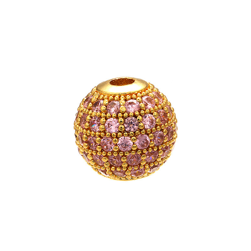 Diamond set ball bead loose bead bead bracelet DIY bracelet beaded jewelry