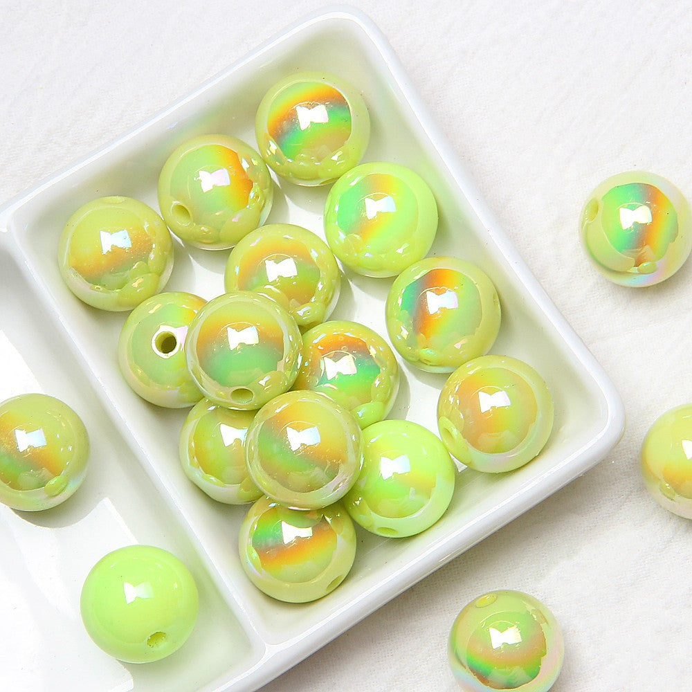 Acrylic plated color beaded hand-painted beads ovula diy bracelet loose beads