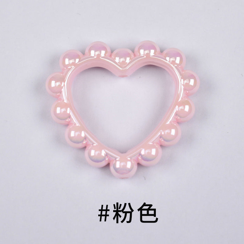 新款亚克力塑料马贝爱心圈散装女生夏季DIY饰品配件材料厂家批发