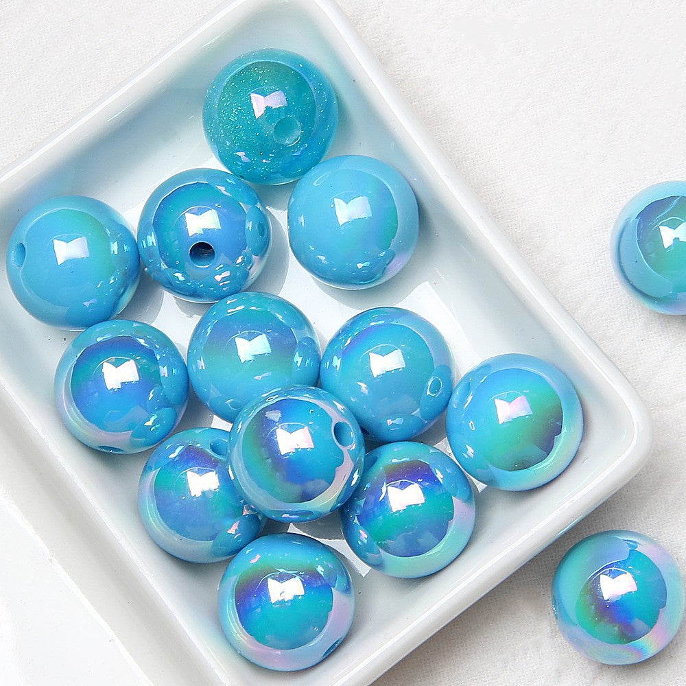 Acrylic plated color beaded hand-painted beads ovula diy bracelet loose beads