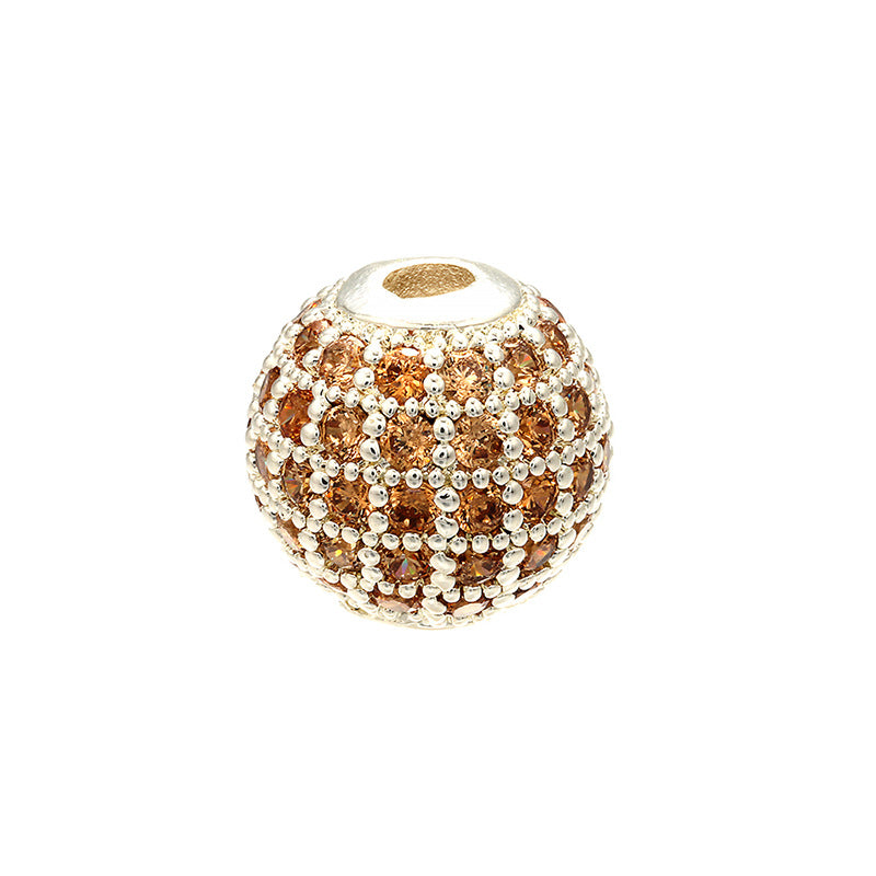 Diamond set ball bead loose bead bead bracelet DIY bracelet beaded jewelry