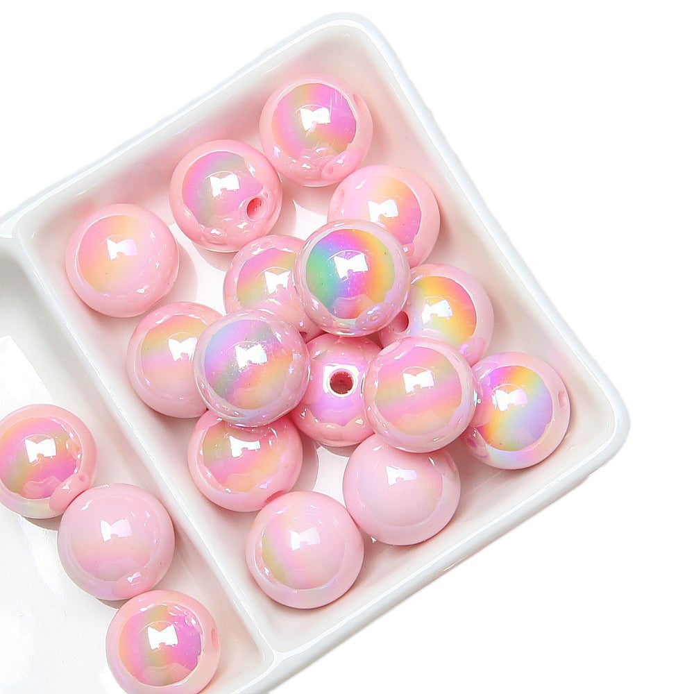 Acrylic plated color beaded hand-painted beads ovula diy bracelet loose beads