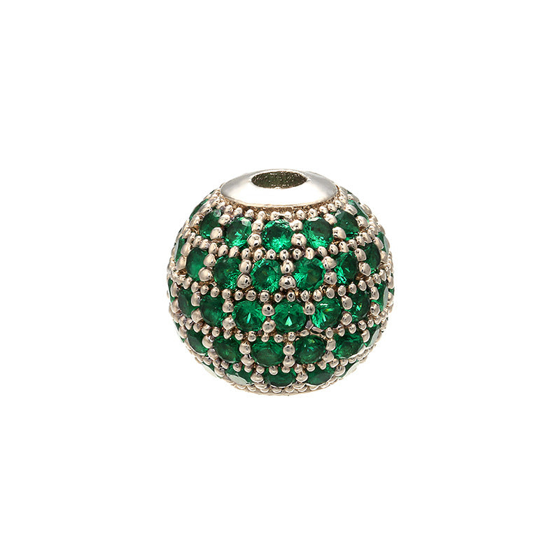 Diamond set ball bead loose bead bead bracelet DIY bracelet beaded jewelry