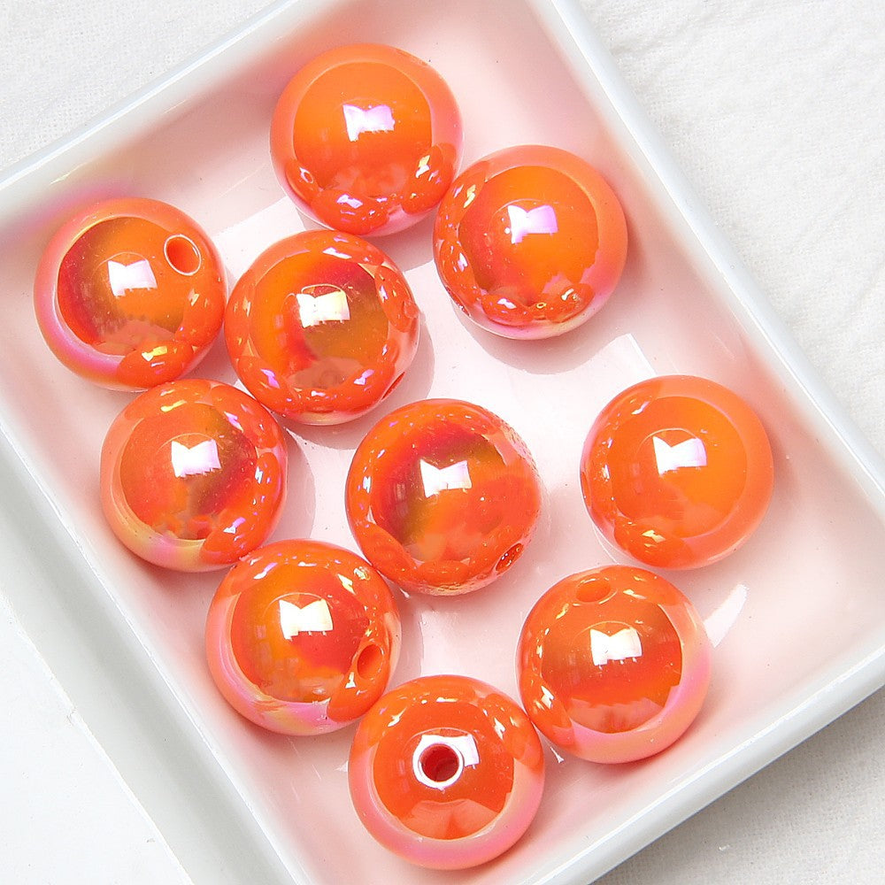 Acrylic plated color beaded hand-painted beads ovula diy bracelet loose beads