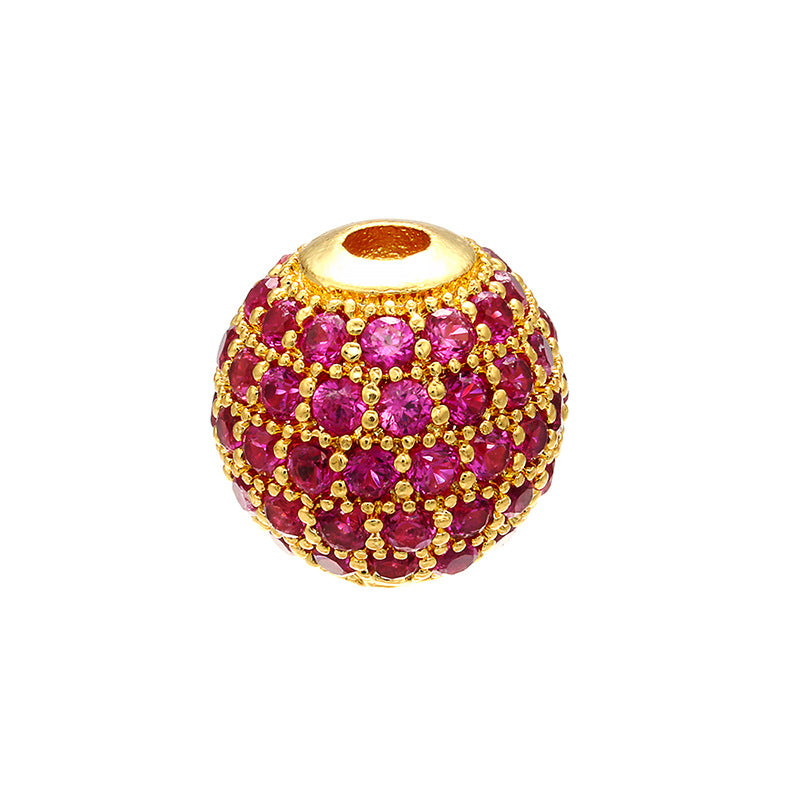 Diamond set ball bead loose bead bead bracelet DIY bracelet beaded jewelry