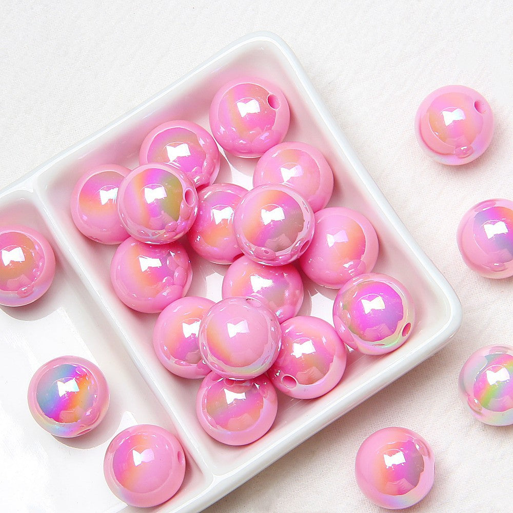 Acrylic plated color beaded hand-painted beads ovula diy bracelet loose beads