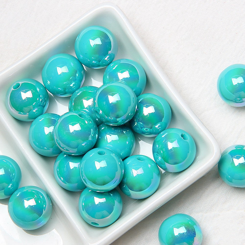 Acrylic plated color beaded hand-painted beads ovula diy bracelet loose beads