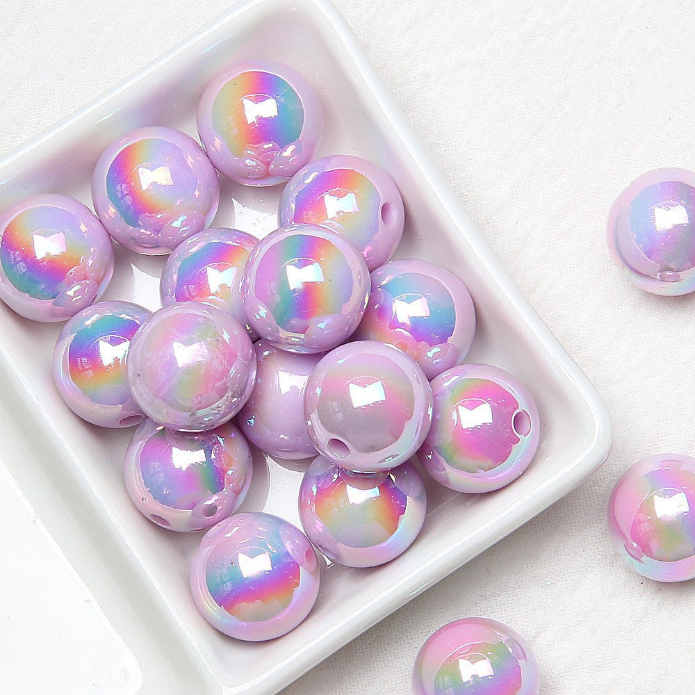 Acrylic plated color beaded hand-painted beads ovula diy bracelet loose beads