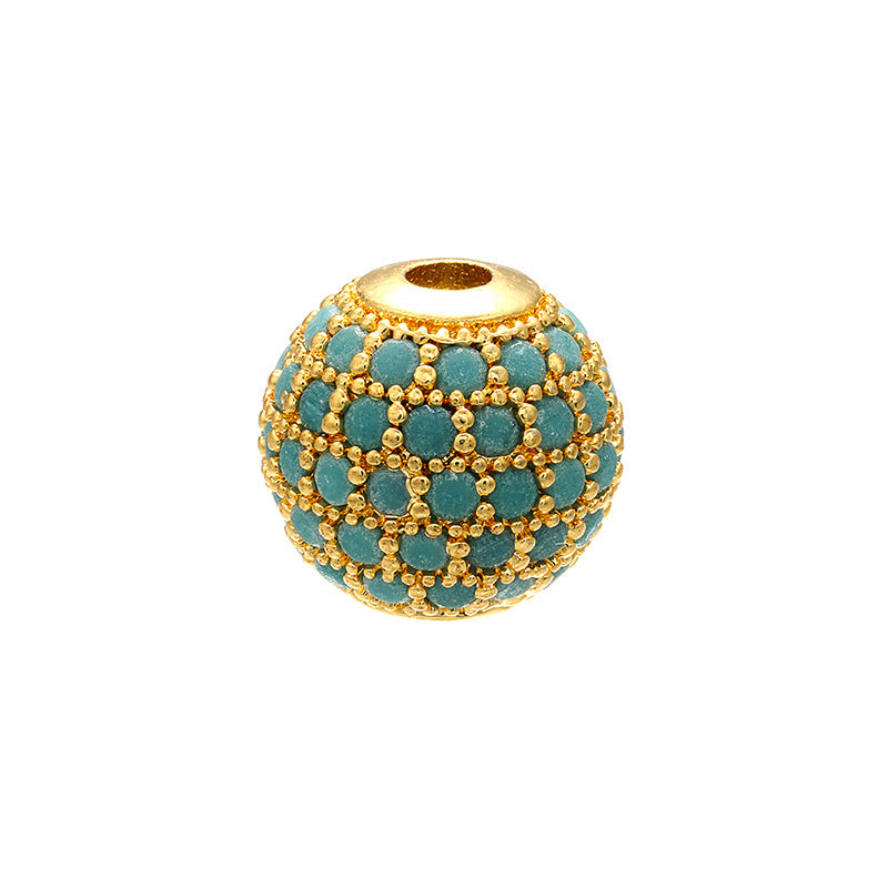Diamond set ball bead loose bead bead bracelet DIY bracelet beaded jewelry