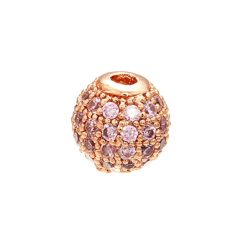 Diamond set ball bead loose bead bead bracelet DIY bracelet beaded jewelry