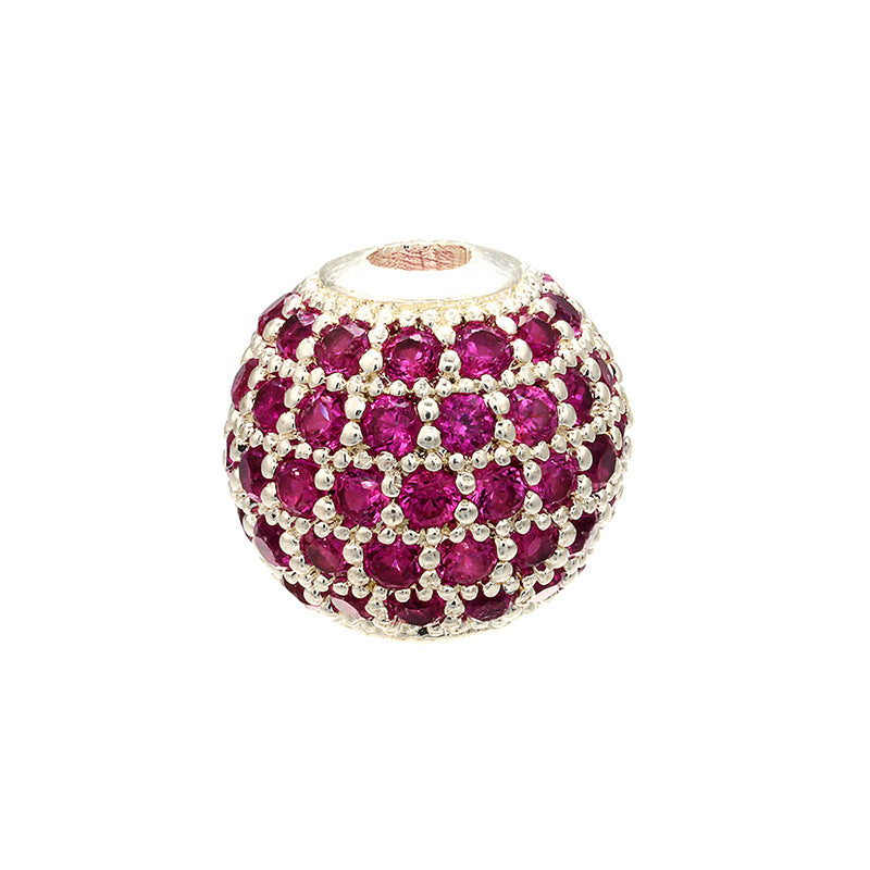 Diamond set ball bead loose bead bead bracelet DIY bracelet beaded jewelry