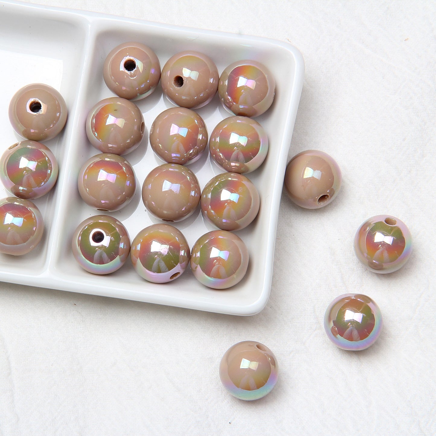 Acrylic plated color beaded hand-painted beads ovula diy bracelet loose beads