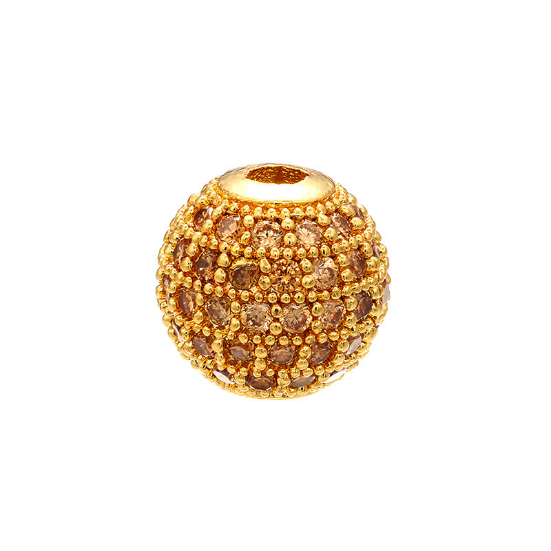Diamond set ball bead loose bead bead bracelet DIY bracelet beaded jewelry