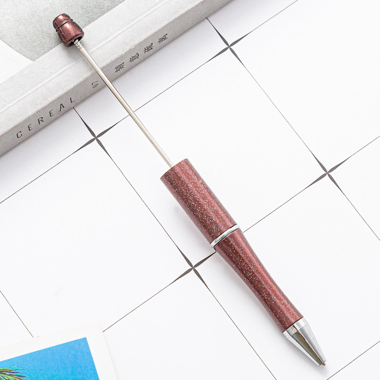 New Candy Beaded Ballpoint Pen Diy Pens Gift for Writing Beadable Pens Beadable Pen DIY Gift for Student Office Supplies