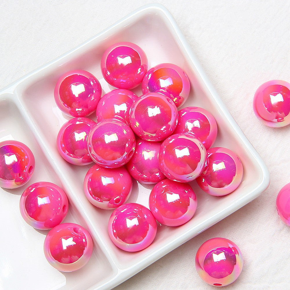 Acrylic plated color beaded hand-painted beads ovula diy bracelet loose beads
