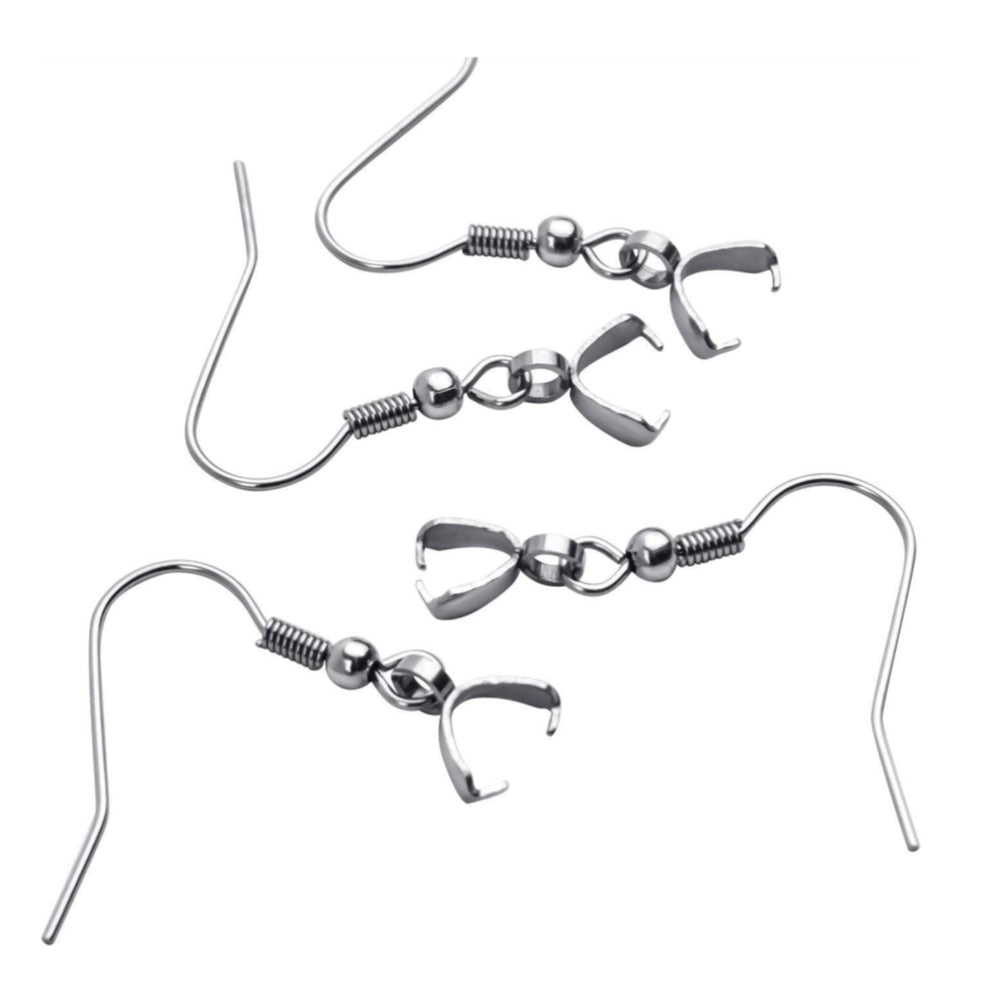 10-20Pcs Stainless Steel Dangle Earring Hooks Earwire Pendant Clasp Ear Wire Buckle Finding Accessories For DIY Jewelry Making