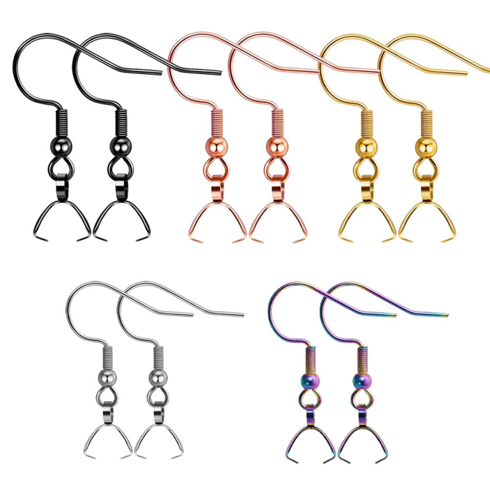 10-20Pcs Stainless Steel Dangle Earring Hooks Earwire Pendant Clasp Ear Wire Buckle Finding Accessories For DIY Jewelry Making