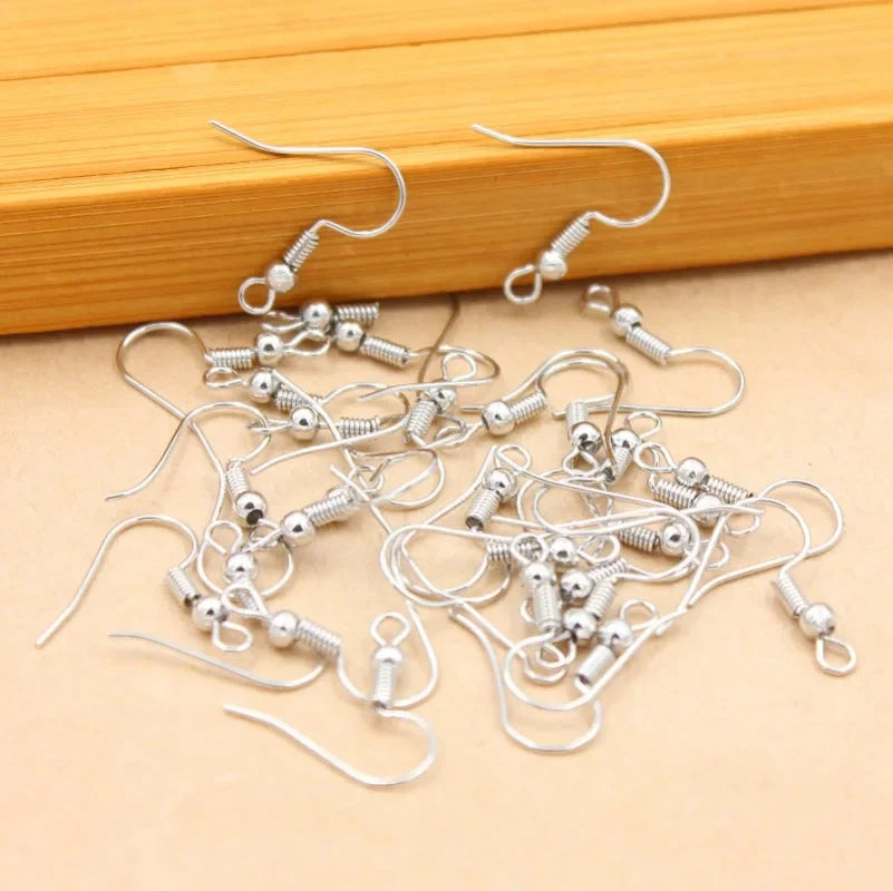 8000 pcs DIY Earring Findings Earrings Clasps Hooks Stainless Steel Hypoallergenic Earring Making Accessories Hook Earwire