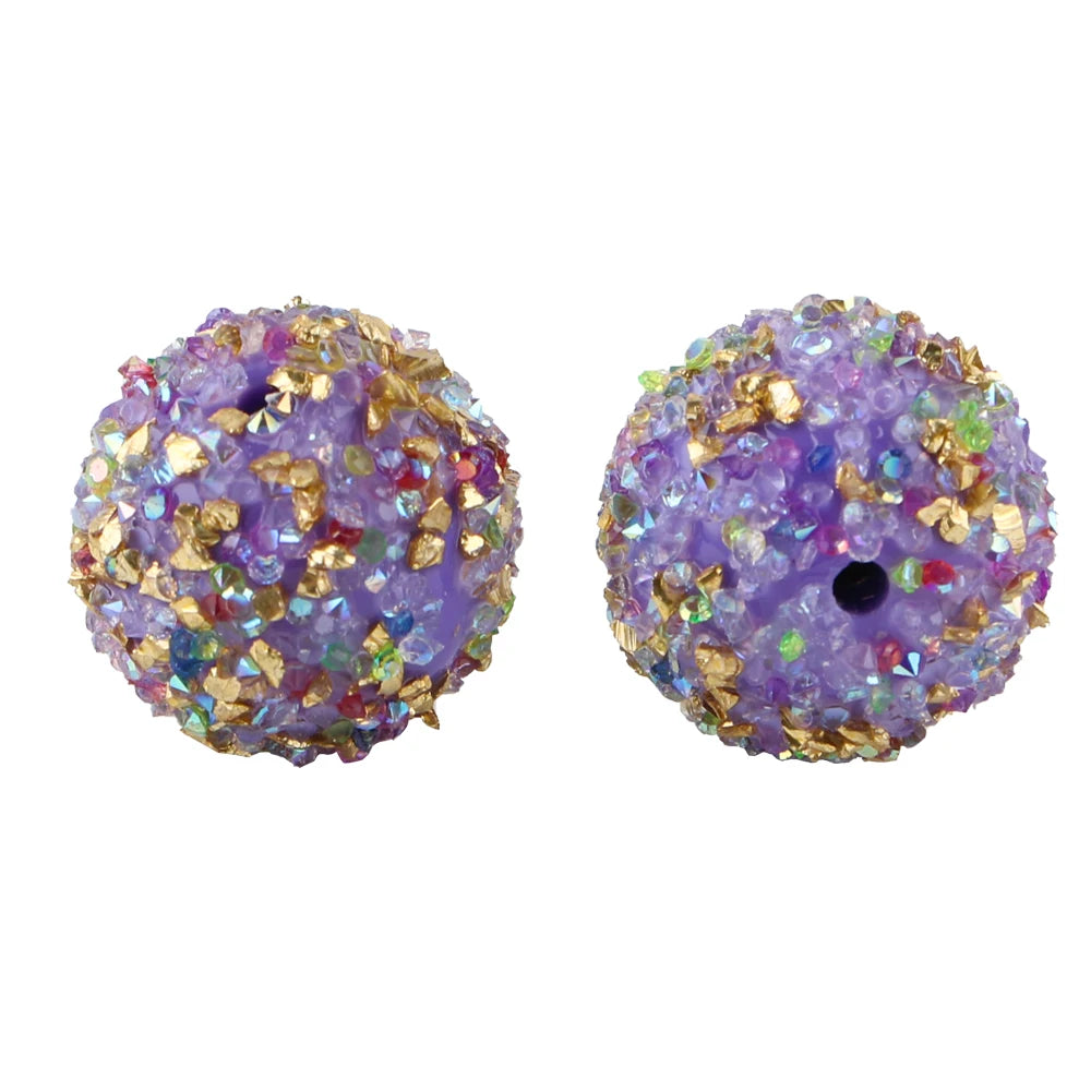 50pcs 20mm Resin Dazzling Colors Beads Fashion Acrylic Beads For DIY Pen Bracelet Jewelry Keychain Making Decoration Accessory