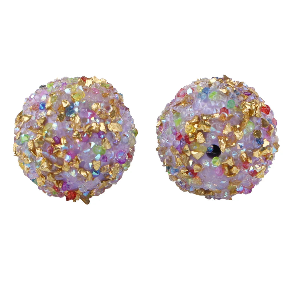 50pcs 20mm Resin Dazzling Colors Beads Fashion Acrylic Beads For DIY Pen Bracelet Jewelry Keychain Making Decoration Accessory