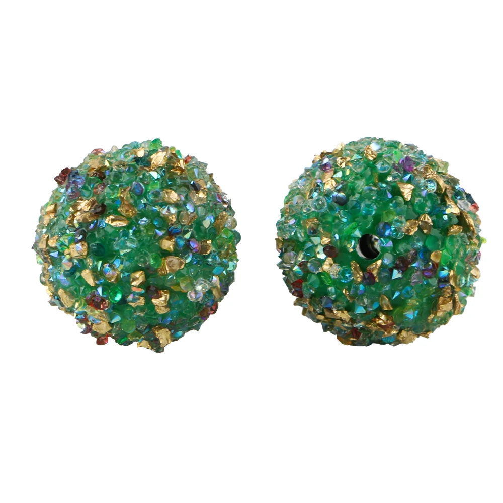 50pcs 20mm Resin Dazzling Colors Beads Fashion Acrylic Beads For DIY Pen Bracelet Jewelry Keychain Making Decoration Accessory