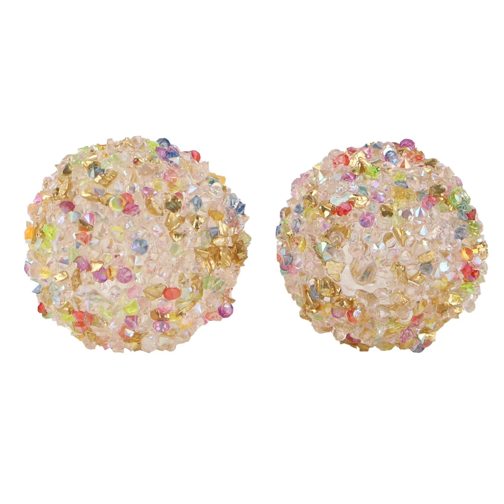 50pcs 20mm Resin Dazzling Colors Beads Fashion Acrylic Beads For DIY Pen Bracelet Jewelry Keychain Making Decoration Accessory