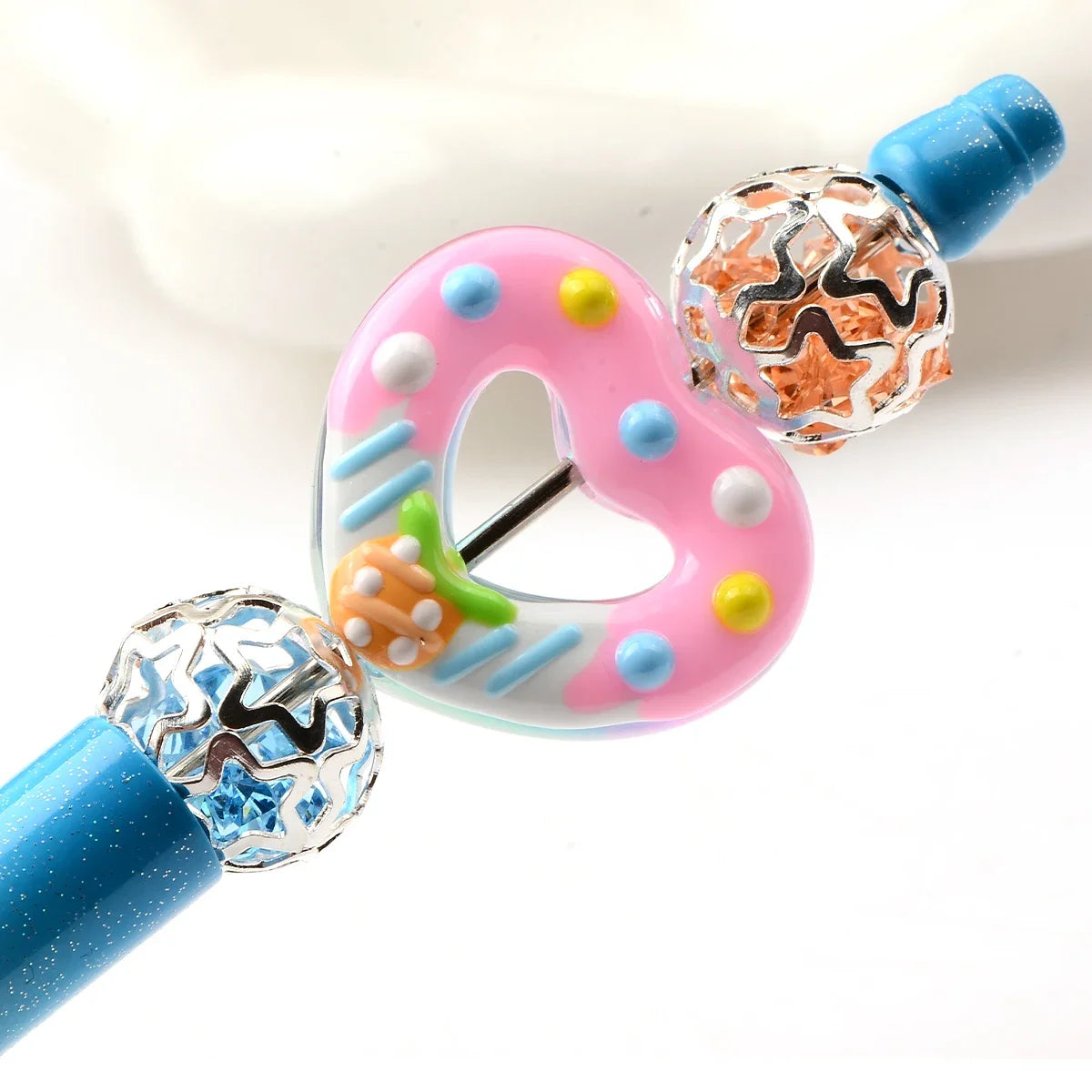 50pcs Hollow Five-pointed Star Metal Ball Beads Charm DIY Necklace Bracelet Accessories Jewelry Findings