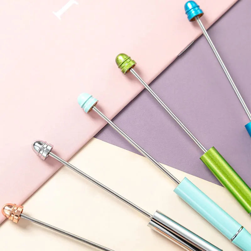 10Pcs DIY Beads Pencil Beaded Colorful Metal Pencil No Ink Ever Lasting Pencils For Kids School Supplies
