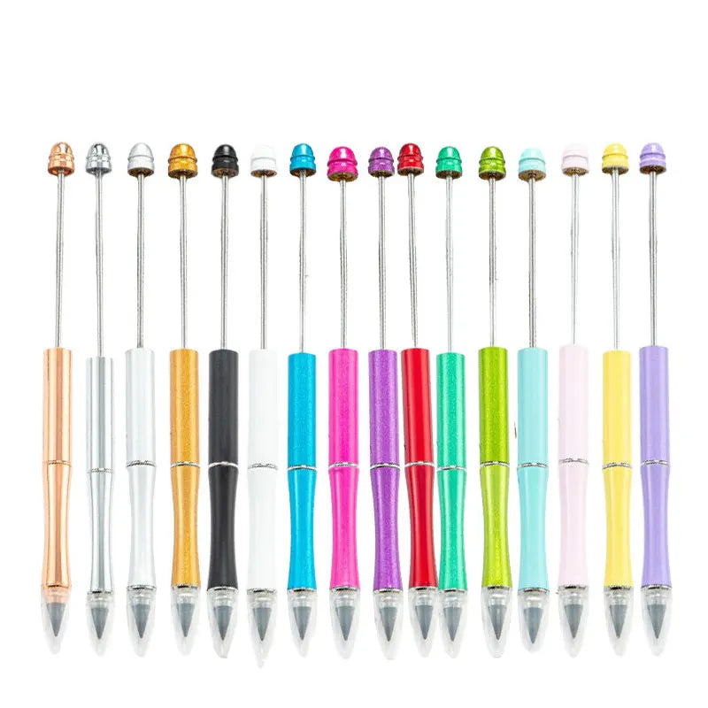 10Pcs DIY Beads Pencil Beaded Colorful Metal Pencil No Ink Ever Lasting Pencils For Kids School Supplies