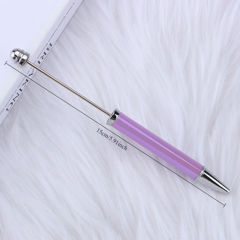 10pcs/ 20pcs new DIY bead pen UV plated seven color bead ballpoint pen personalized handmade bead gift pen