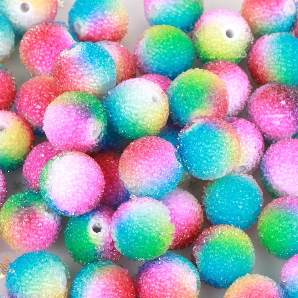 18mm 50pcs Charm Colored Sugar Ball Polymer Clay Beads For Jewelry Making DIY Handmade Necklace Bracelet Earring Accessories
