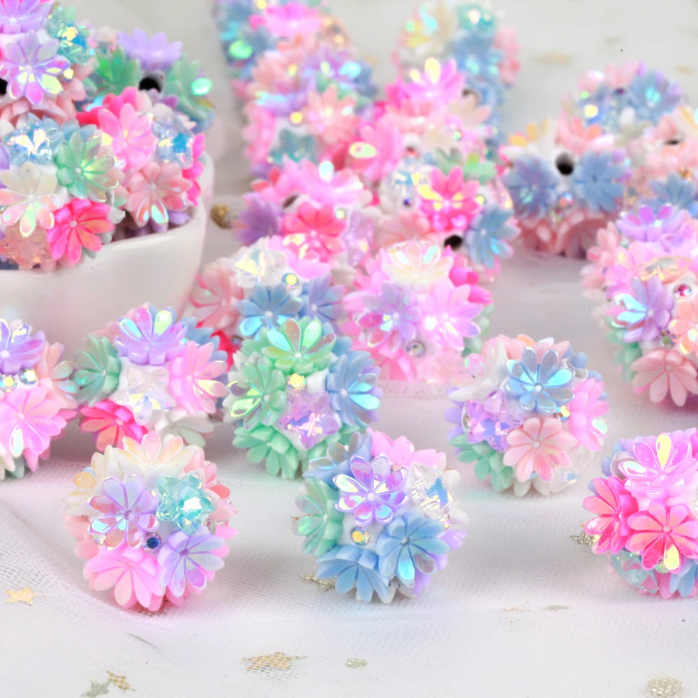 20mm 20pcs AB Colorful Daisy Flower Polymer Clay Acrylic Beads For Jewelry Making DIY Necklace Bracelets Earring Accessories