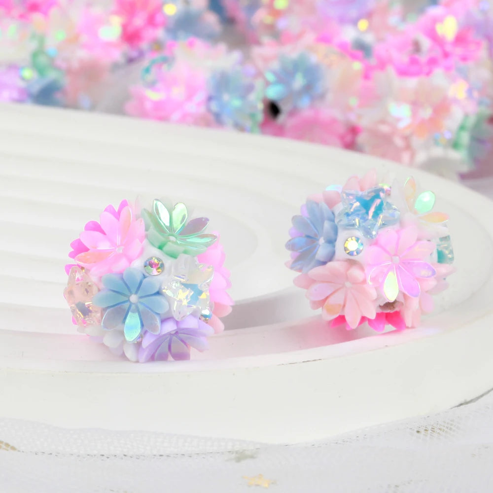 20mm 20pcs AB Colorful Daisy Flower Polymer Clay Acrylic Beads For Jewelry Making DIY Necklace Bracelets Earring Accessories