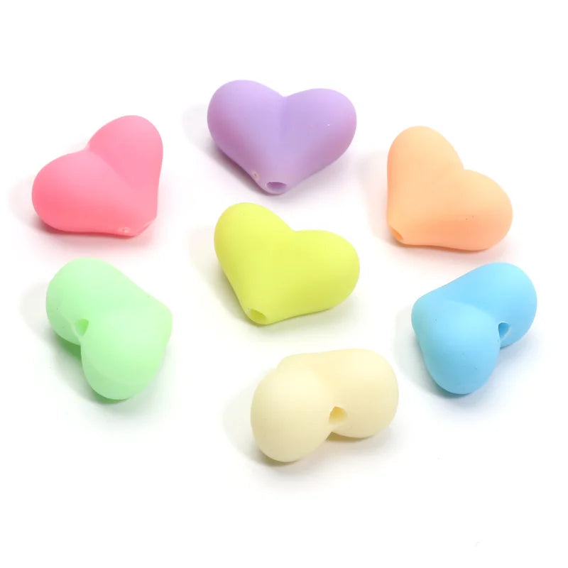 30pcs 10mm Round Candy Color Matte Acrylic Beads Spacer Beads For Jewelry Making Handcraft Phone Chain Bracelet Accessories