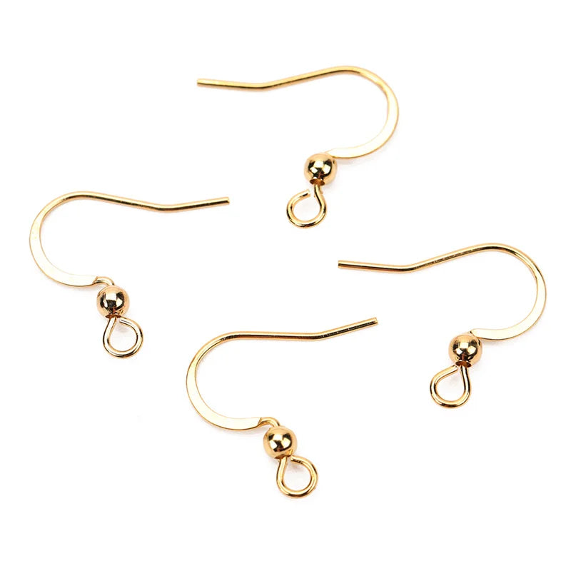 8000 pcs Stainless Steel Hypoallergenic Earring Hooks 17*20mm Gold Color Earring Clasp Wire Diy Jewelry Making Findings Accessories