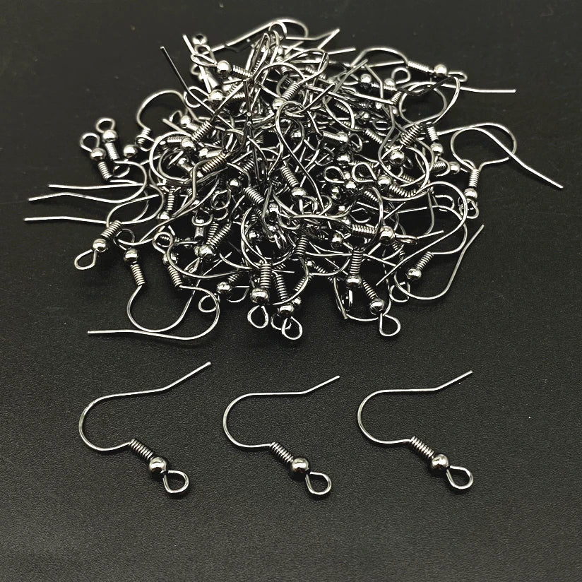 50pcs/lot 20x17mm Gold Color Silver  Ear Hooks Earrings Clasps Findings Jewelry Making Accessories Earring DIY
