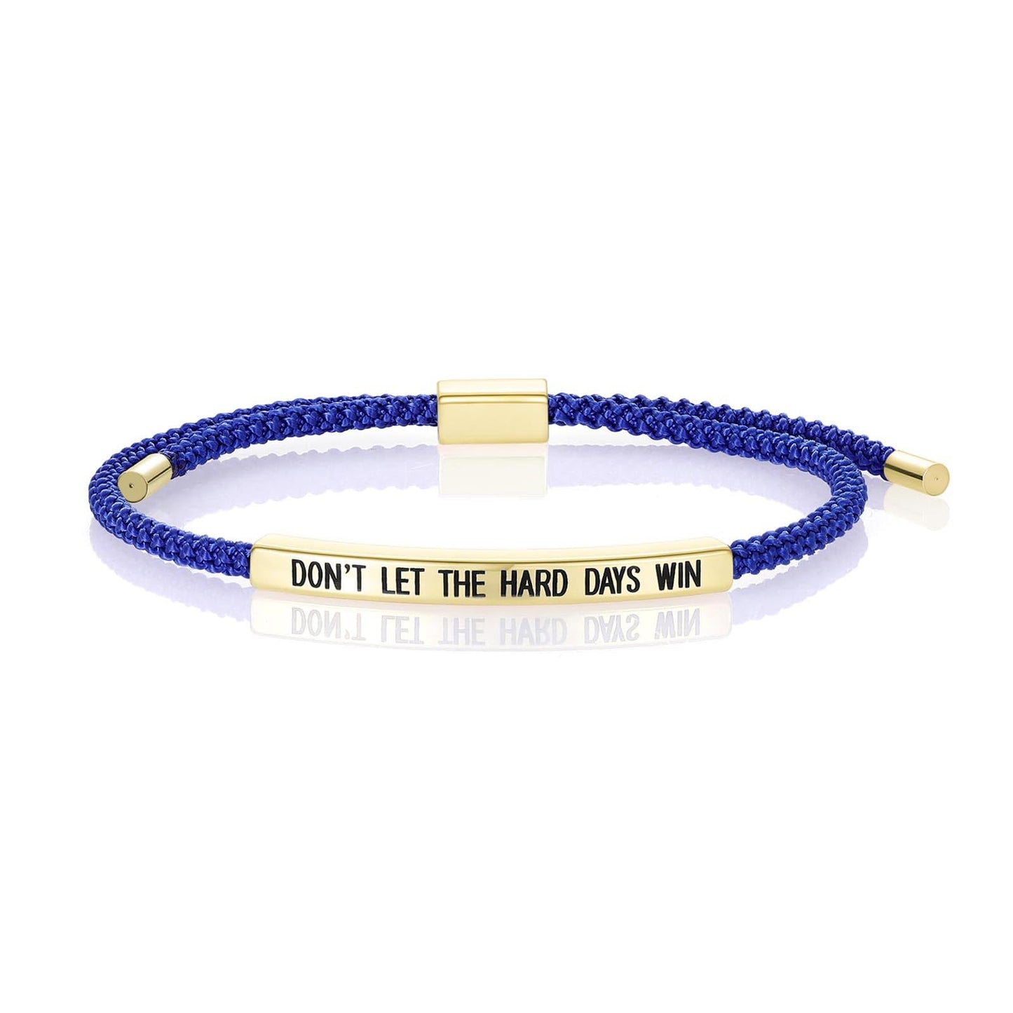 Dont Let The Hard Days Win Bracelet for Women Men, Handmade Braided Adjustable Wrap Stainless Steel To My Daughter/Best Friend Inspirational Gifts Ladies Jewelry