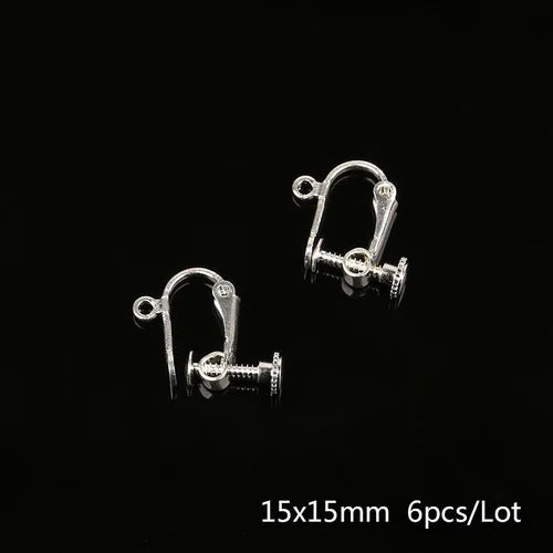 Different 4-20pcs Gold Color Rhodium Non Piercing Screw Round Ear Clip Earring Hooks For DIY Earring Findings Jewelry Making