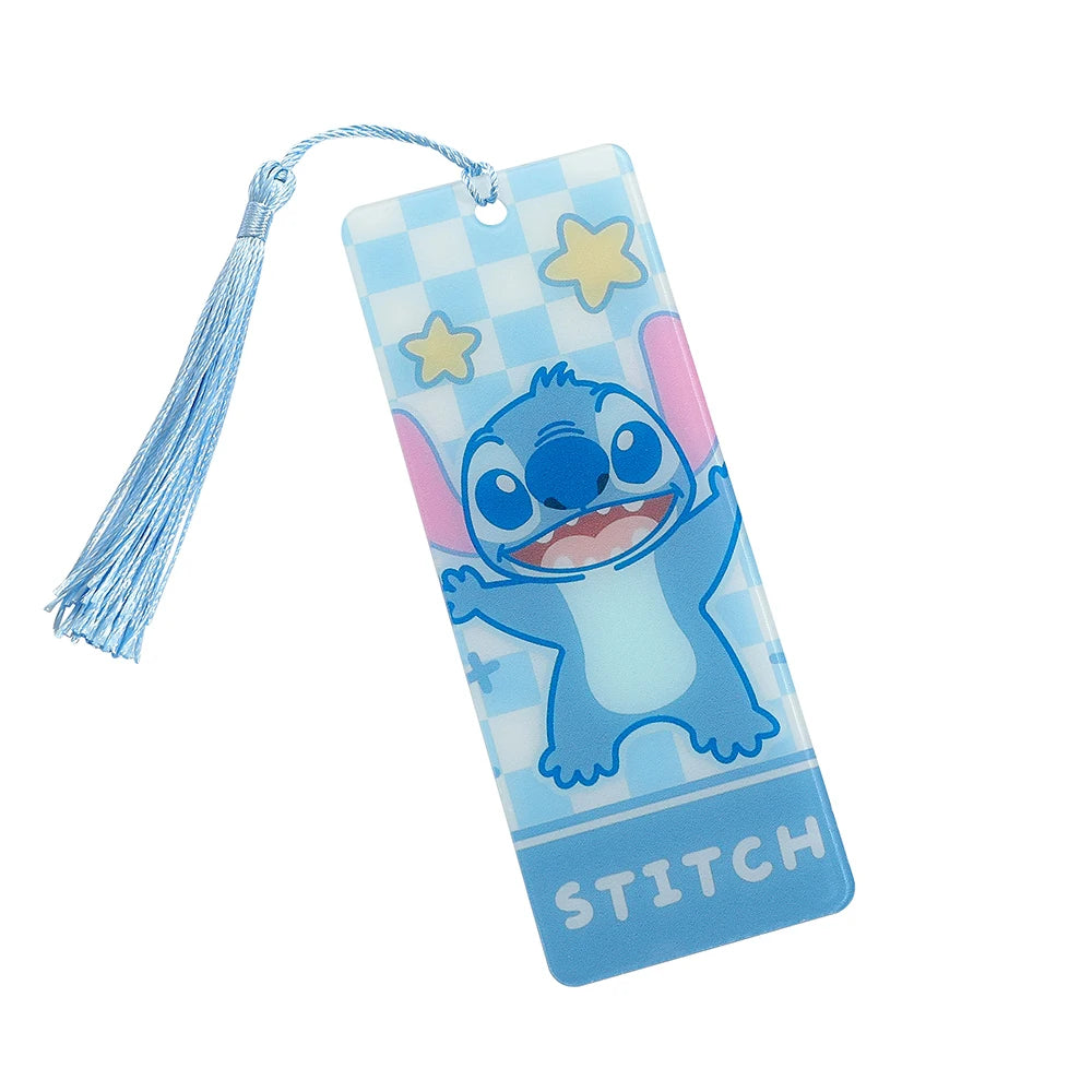 Disney Stitch Bookmarks Anime Girls Collection Acrylic Bookmarks Book Lovers Teachers Friends Reading Markers Kids Toys