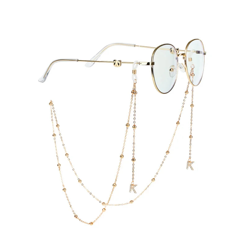 Fashion Animal Letter Pendant Glasses Chains Women Eyeglasses Sunglasses Lanyard Metal Glasses Metal Strap Holder Cord Necklace