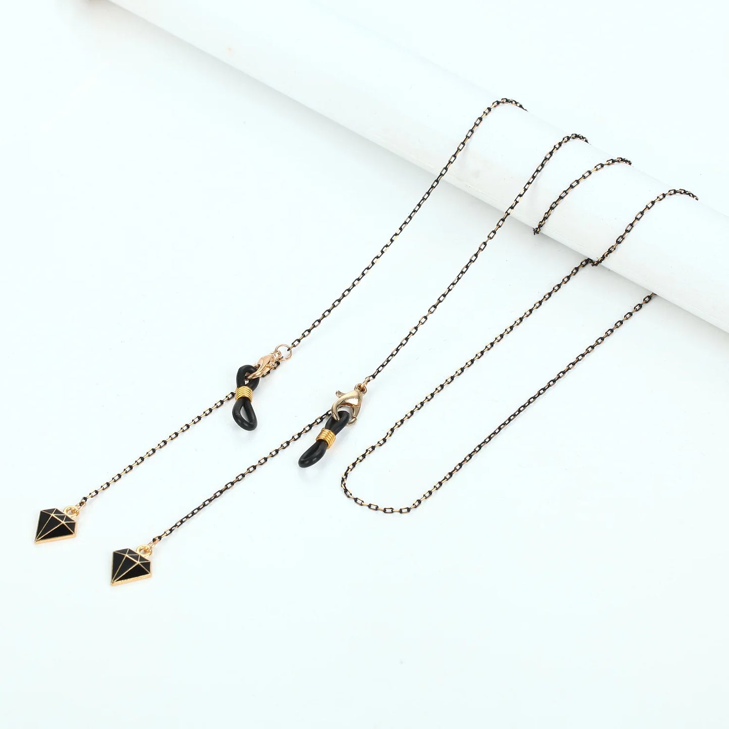 Fashion Vintage Black Eyeglass Lanyard Cartoon Animal Pendant Metal Strap Glasses Chain For Women Sunglasses Holder Cord