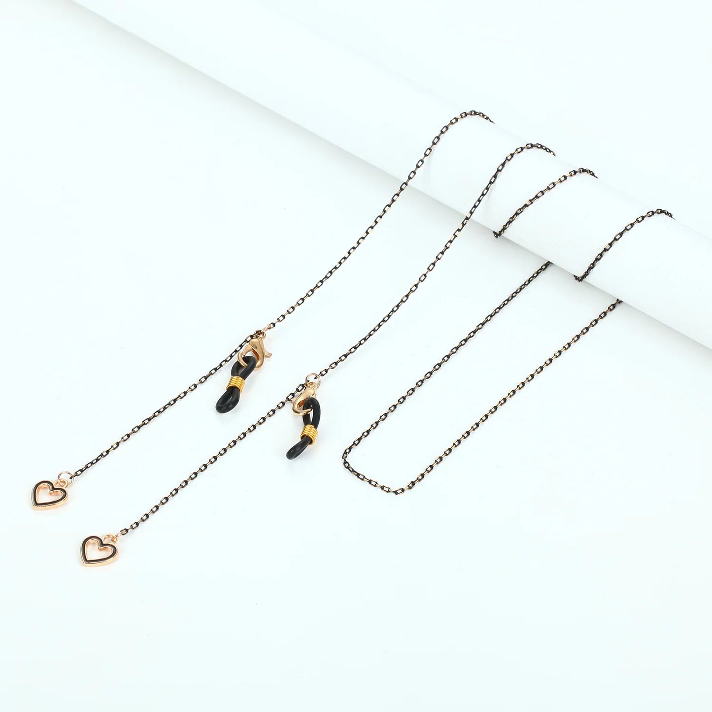 Fashion Vintage Black Eyeglass Lanyard Cartoon Animal Pendant Metal Strap Glasses Chain For Women Sunglasses Holder Cord
