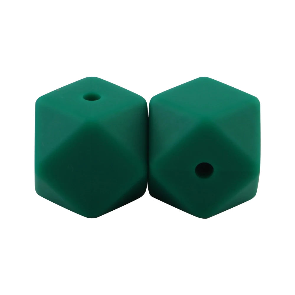 Kovict 30Pcs Silicone Beads 14mm Hexagon Bead For Jewelry Making DIY Necklace Bracelets Keychain Jewelry Accessories Food Grade
