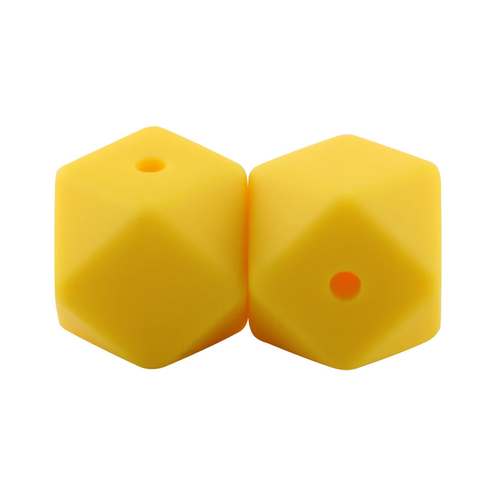 Kovict 30Pcs Silicone Beads 14mm Hexagon Bead For Jewelry Making DIY Necklace Bracelets Keychain Jewelry Accessories Food Grade