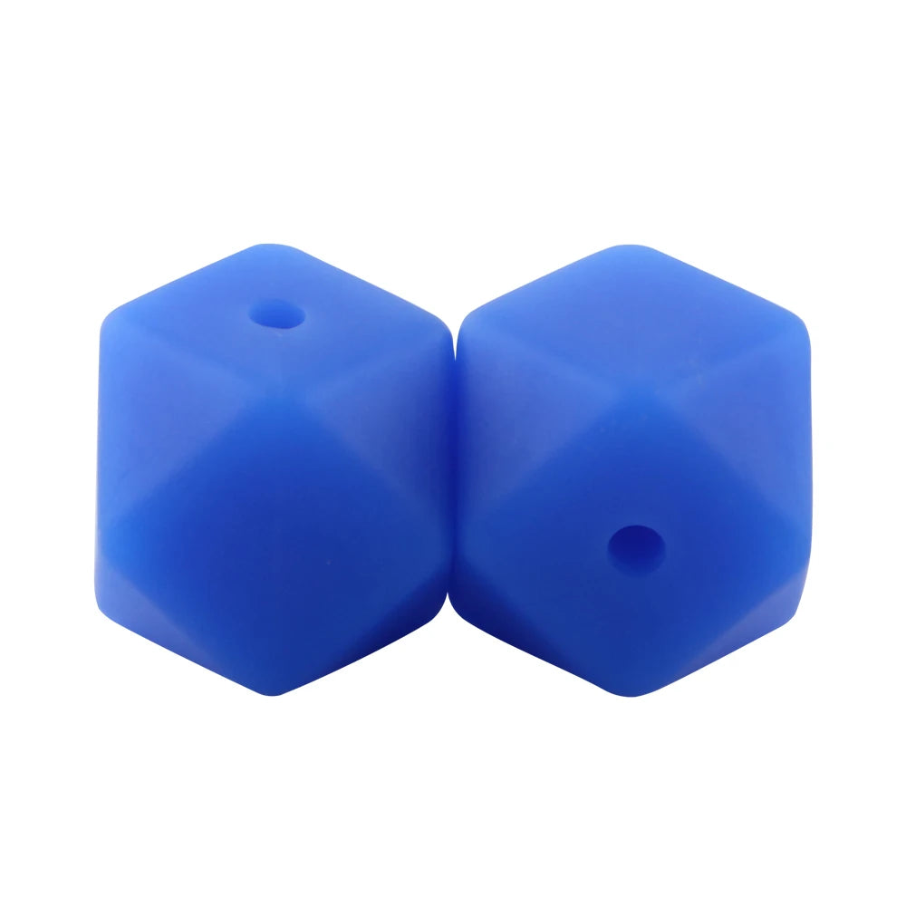 Kovict 30Pcs Silicone Beads 14mm Hexagon Bead For Jewelry Making DIY Necklace Bracelets Keychain Jewelry Accessories Food Grade