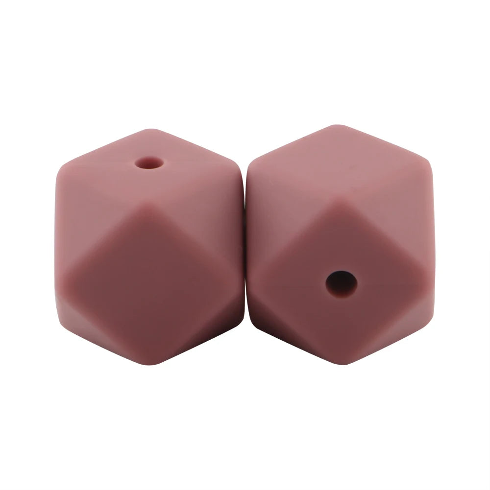 Kovict 30Pcs Silicone Beads 14mm Hexagon Bead For Jewelry Making DIY Necklace Bracelets Keychain Jewelry Accessories Food Grade