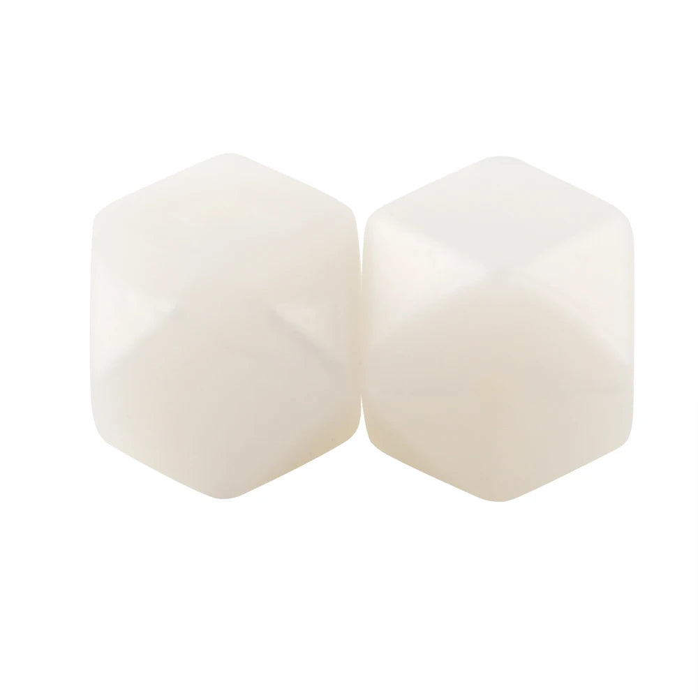 Kovict 30Pcs Silicone Beads 14mm Hexagon Bead For Jewelry Making DIY Necklace Bracelets Keychain Jewelry Accessories Food Grade