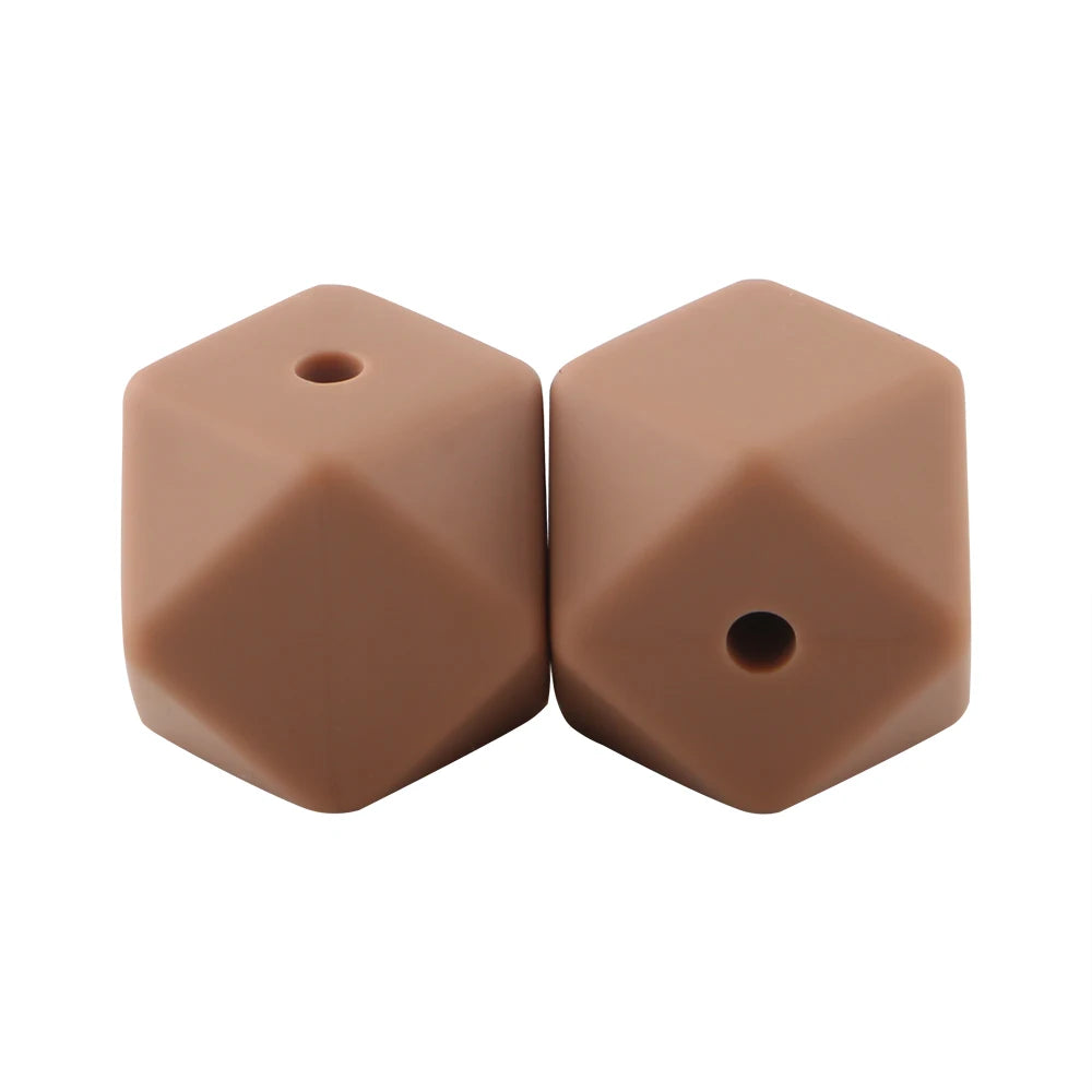 Kovict 30Pcs Silicone Beads 14mm Hexagon Bead For Jewelry Making DIY Necklace Bracelets Keychain Jewelry Accessories Food Grade